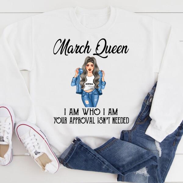 March Birthday Shirt, Custom Birthday Shirt, Queens Born In March, March Birthday Shirts For Woman, March Birthday Gifts
