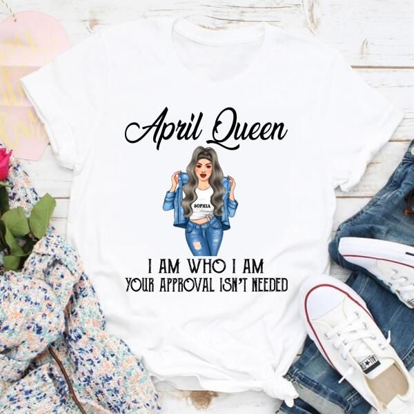 April Birthday Shirt, Custom Birthday Shirt, Queens Born In April, April Birthday Shirts For Woman, April Birthday Gifts