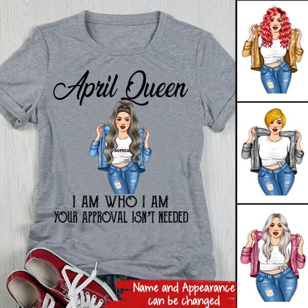 April Birthday Shirt, Custom Birthday Shirt, Queens Born In April, April Birthday Shirts For Woman, April Birthday Gifts