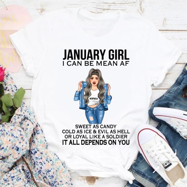 Custom January Birthday Shirt For Woman, Queens Are Born In January Gifts, Melanin Afro Woman Shirt, Black Girl Tee, Afro Queen Gift