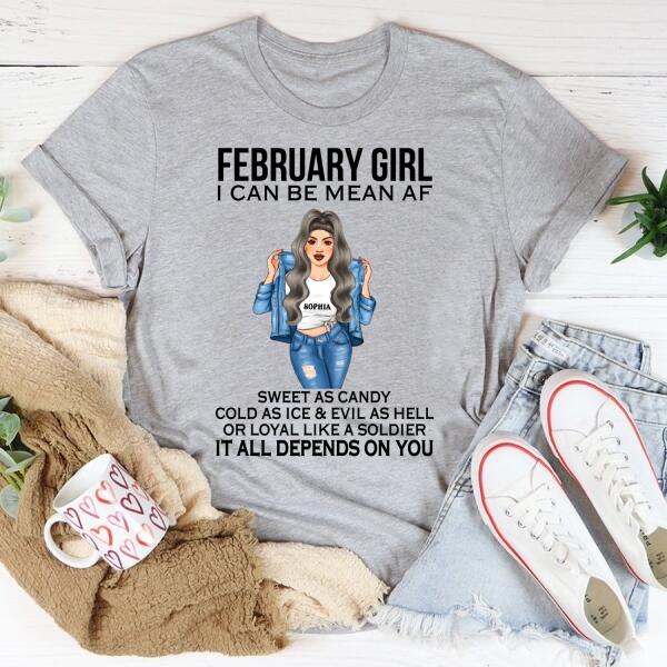 February Birthday Shirt, Custom Birthday Shirt, Queens Born In February, February Birthday Shirts For Woman, February Birthday Gifts