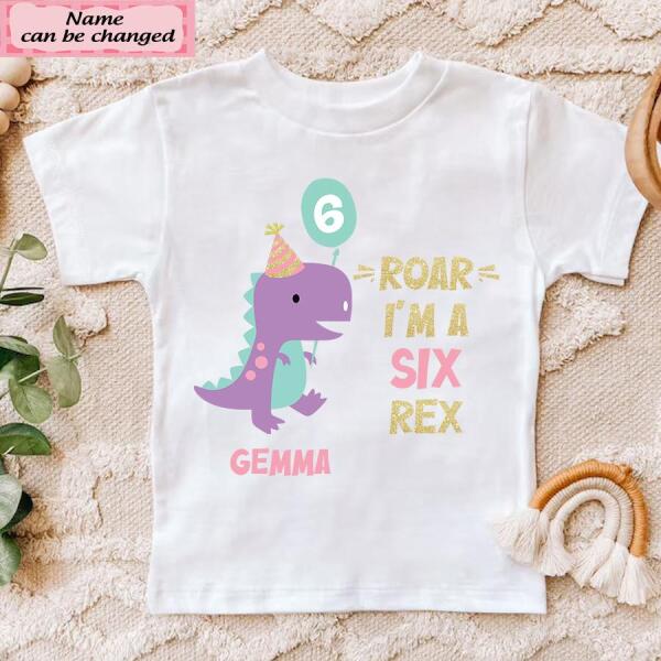 6th Birthday Shirt, Custom Birthday Shirt, Dinosaur Birthday Shirt, Six Birthday Shirt, 6th Birthday T Shirt, Baby Shirt