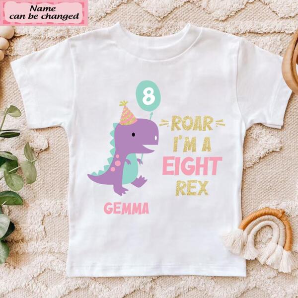 8th Birthday Shirt, Custom Birthday Shirt, Dinosaur Birthday Shirt, Eight Birthday Shirt, 8th Birthday T Shirt, Baby Shirt