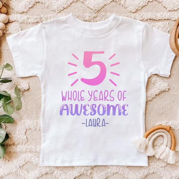 5th Birthday Shirt, Custom Birthday Shirt, Five Birthday Shirt, 5th Birthday T Shirt, Baby Shirt