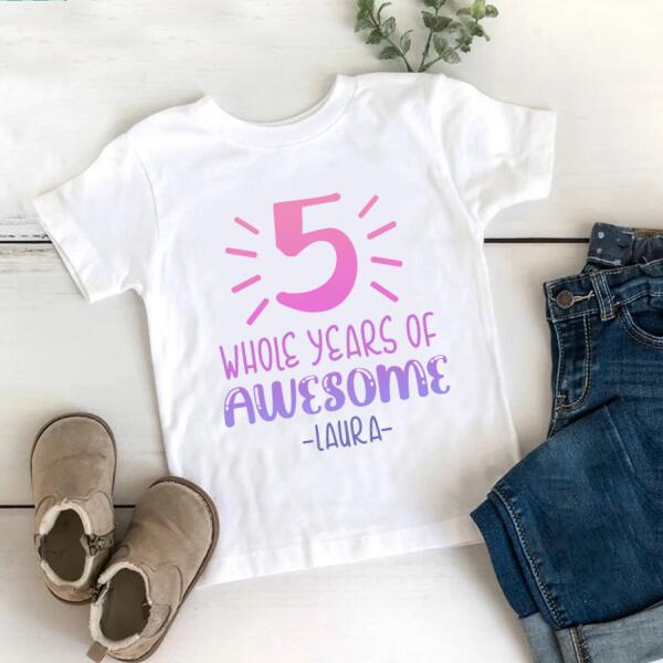 5th Birthday Shirt, Custom Birthday Shirt, Five Birthday Shirt, 5th Birthday T Shirt, Baby Shirt