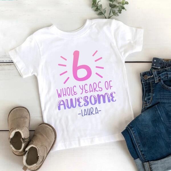 6th Birthday Shirt, Custom Birthday Shirt, Six Birthday Shirt, 6th Birthday T Shirt, Baby Shirt