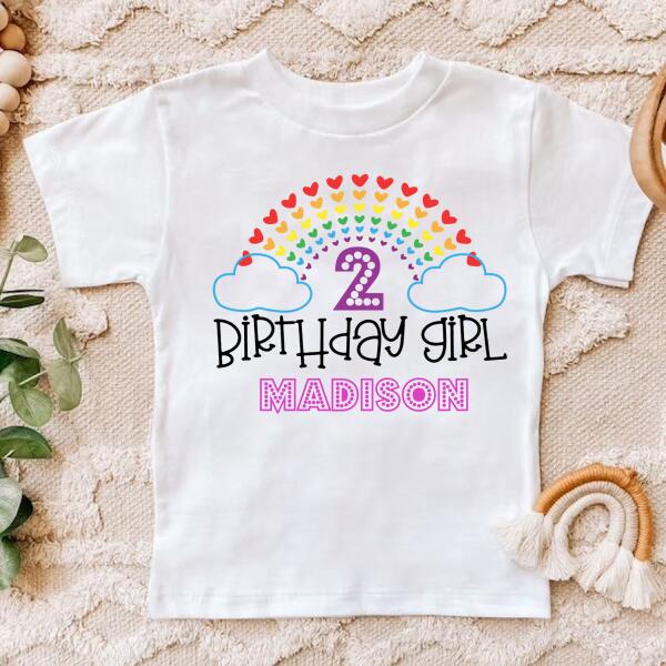 Second Birthday Shirt, 2nd Birthday Shirt, Custom Birthday Shirt, Rainbow Shirt, Two Birthday Shirt, 2nd Birthday T Shirt, Baby Shirt
