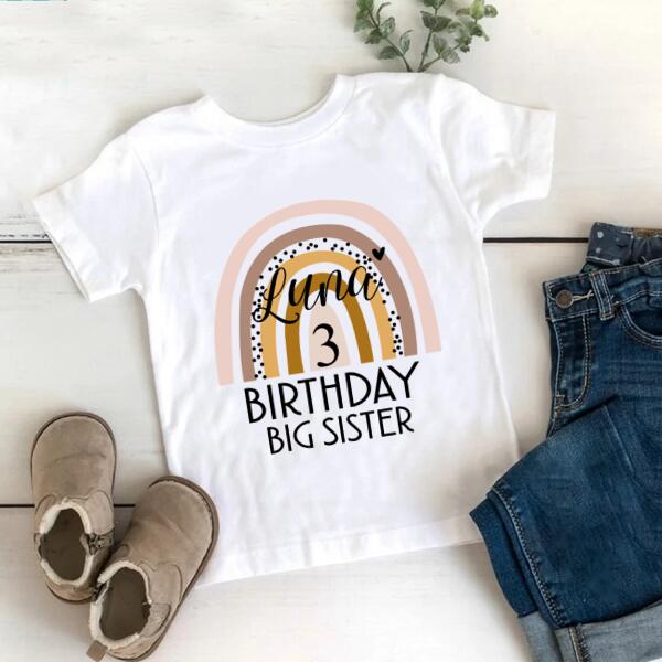Third Birthday shirt, 3rd Birthday Shirt, Custom Birthday Shirt, Rainbow Shirt, Three Birthday Shirt, 3rd Birthday T Shirt, Baby Shirt