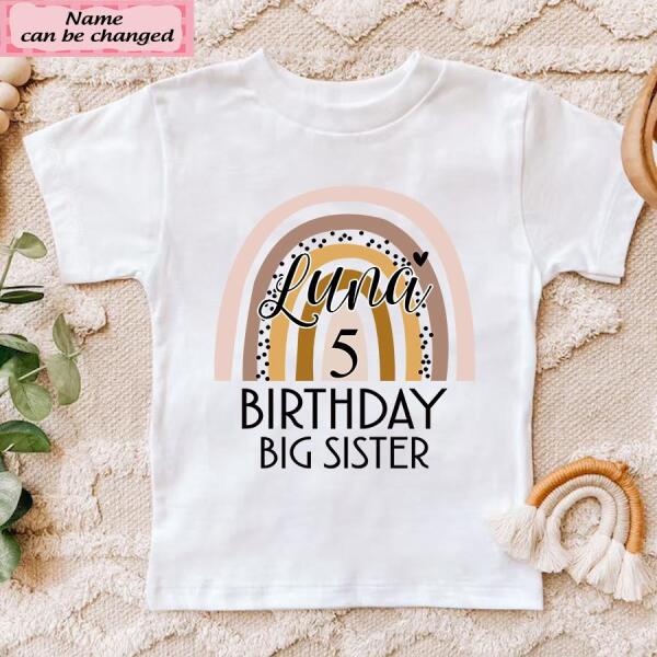 5th Birthday Shirt, Custom Birthday Shirt, Rainbow Shirt, Five Birthday Shirt, 5th Birthday T Shirt, Baby Shirt
