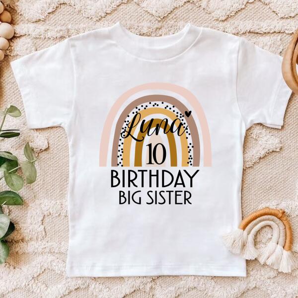 10th Birthday Shirt, Custom Birthday Shirt, Rainbow Shirt, Ten Birthday Shirt, 10th Birthday T Shirt, Baby Shirt