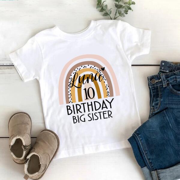 10th Birthday Shirt, Custom Birthday Shirt, Rainbow Shirt, Ten Birthday Shirt, 10th Birthday T Shirt, Baby Shirt