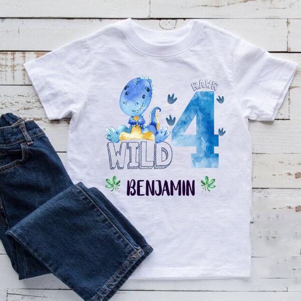 4th Birthday Shirt, Custom Birthday Shirt, Dinosaur Birthday Shirt, Four Birthday Shirt, 4th Birthday T Shirt, Baby Shirt