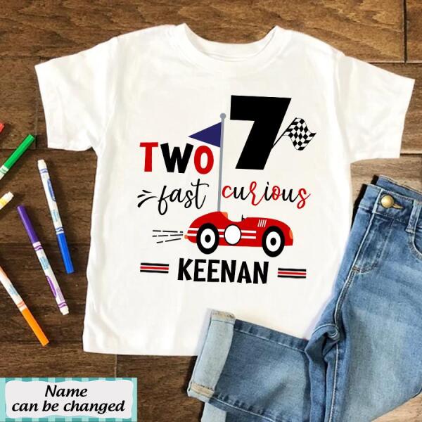 7th Birthday Shirt, Custom Birthday Shirt, Race Car Birthday Shirt, Seven Birthday Shirt, 7th Birthday T Shirt, Baby Shirt