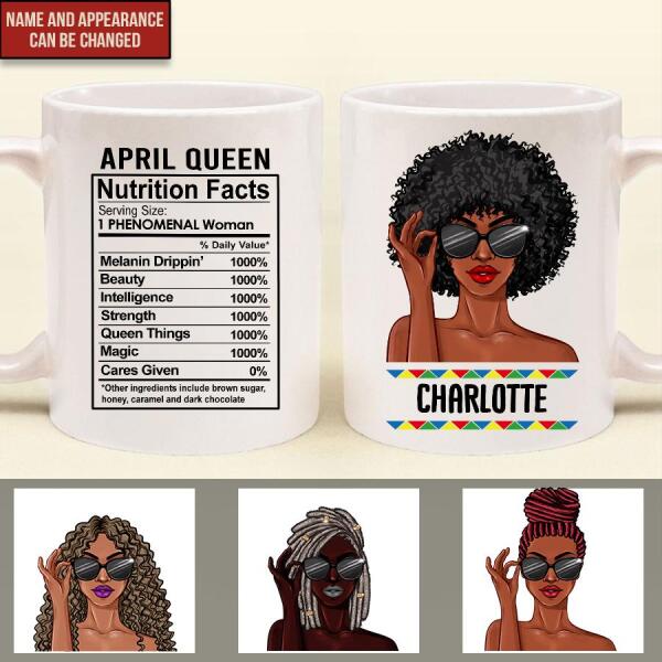 April birthday mug, Personalized birthday mug, customized mug for birthday, happy birthday personalized mug