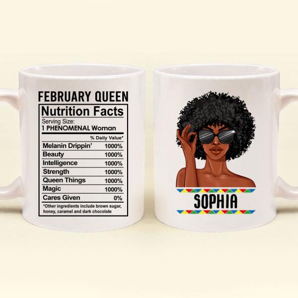 February birthday mug, Personalized birthday mug, customized mug for birthday, happy birthday personalized mug