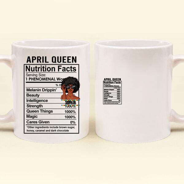 April birthday mug, Personalized birthday mug, customized mug for birthday, happy birthday personalized mug
