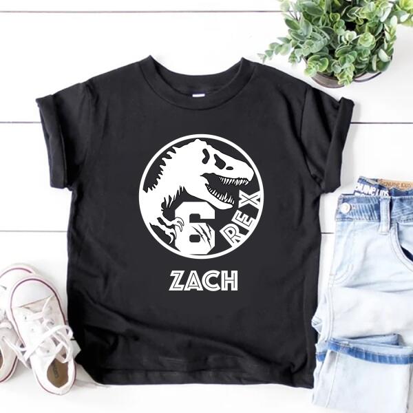 6th Birthday Shirt, Custom Birthday Shirt, Dinosaur Birthday Shirt, Six Birthday Shirt, 6th Birthday T Shirt, Baby Shirt