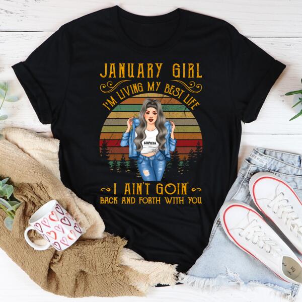 Custom January Birthday Shirt For Woman, Queens Are Born In January Gifts, Melanin Afro Woman Shirt, Black Girl Tee, Afro Queen Gift
