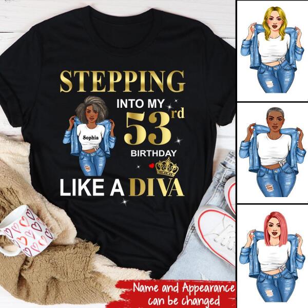 53rd Birthday Shirts For Her, Personalised 53rd Birthday Gifts, 53 And Fabulous Shirt, 53rd Birthday Shirt Ideas, Gift Ideas 53rd Birthday Woman-HCT