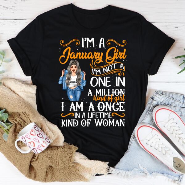 Custom January Birthday Shirt For Woman, Queens Are Born In January Gifts, Melanin Afro Woman Shirt, Black Girl Tee, Afro Queen Gift