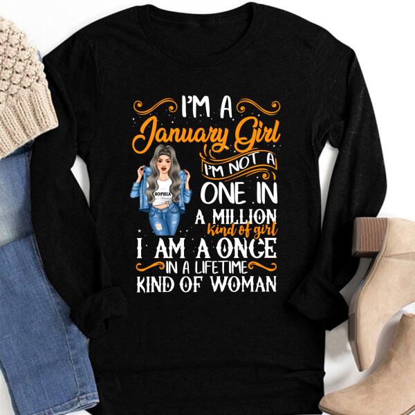 Custom January Birthday Shirt For Woman, Queens Are Born In January Gifts, Melanin Afro Woman Shirt, Black Girl Tee, Afro Queen Gift