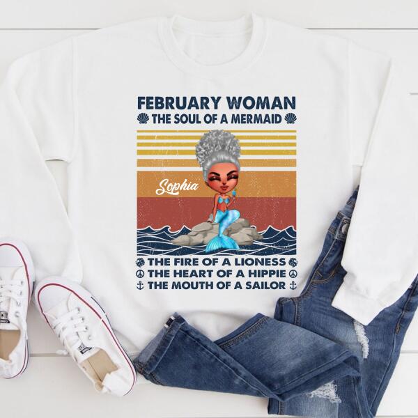 February Birthday Shirt, Custom Birthday Shirt, Queens Born In February, February Birthday Gifts, February shirts for February mermaid, mermaid birthday shirt