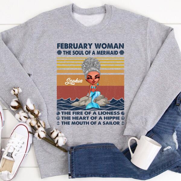 February Birthday Shirt, Custom Birthday Shirt, Queens Born In February, February Birthday Gifts, February shirts for February mermaid, mermaid birthday shirt