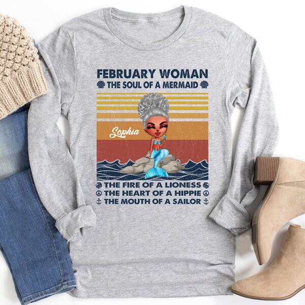 February Birthday Shirt, Custom Birthday Shirt, Queens Born In February, February Birthday Gifts, February shirts for February mermaid, mermaid birthday shirt