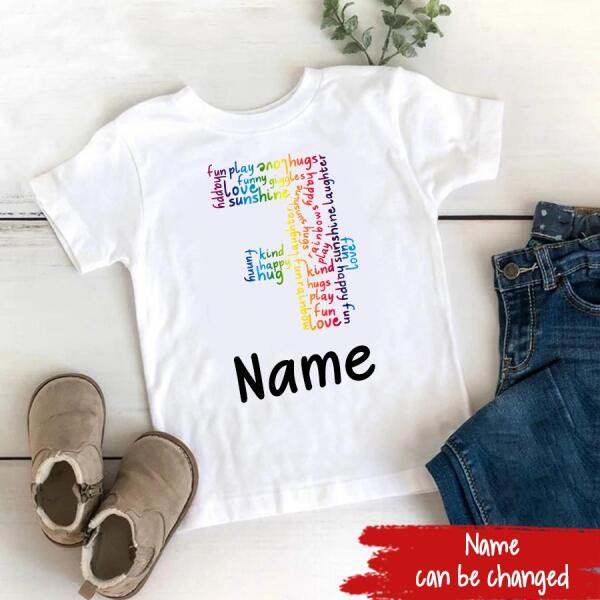 Personalised Kids Birthday T-shirt, 7th Birthday, Custom Tee, Birthday T-shirt, Name And Number Top