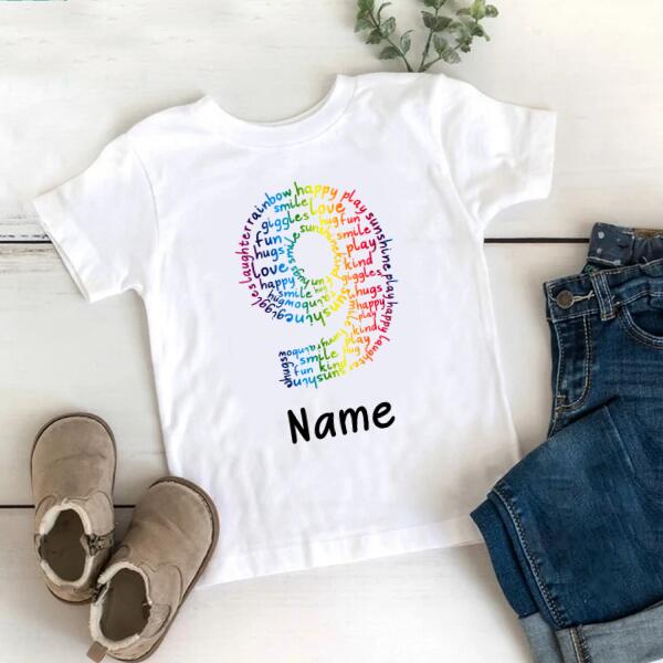 Personalised Kids Birthday T-shirt, 9th Birthday, Custom Tee, Birthday T-shirt, Name And Number Top