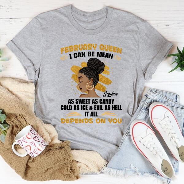 February Birthday Shirt, Custom Birthday Shirt, Queens Born In February, February Birthday Gifts, February shirts for Woman