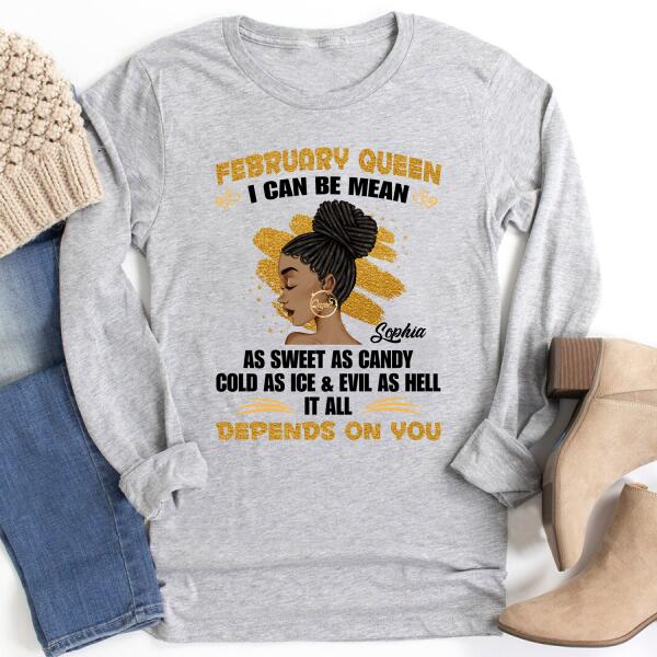 February Birthday Shirt, Custom Birthday Shirt, Queens Born In February, February Birthday Gifts, February shirts for Woman