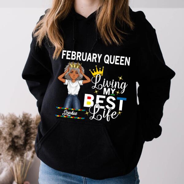 February Birthday Shirt, Custom Birthday Shirt, Queens Born In February, February Birthday Gifts, February shirts for Woman
