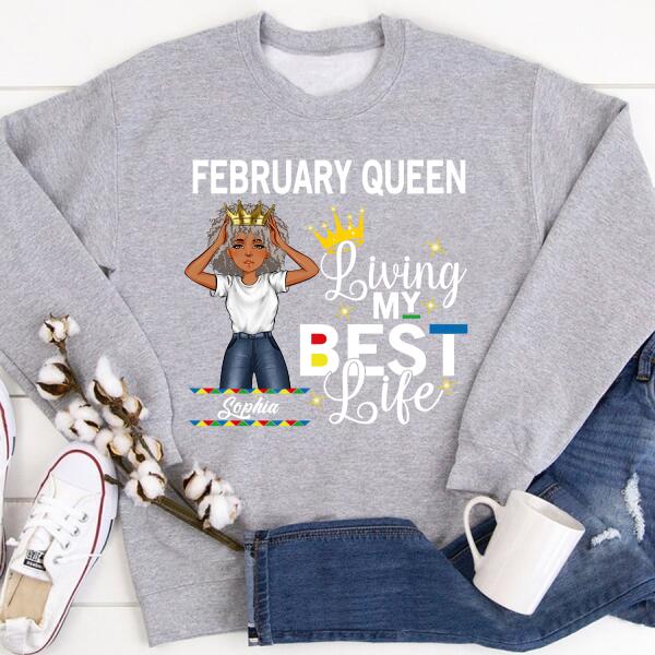 February Birthday Shirt, Custom Birthday Shirt, Queens Born In February, February Birthday Gifts, February shirts for Woman