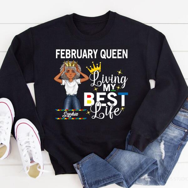 February Birthday Shirt, Custom Birthday Shirt, Queens Born In February, February Birthday Gifts, February shirts for Woman