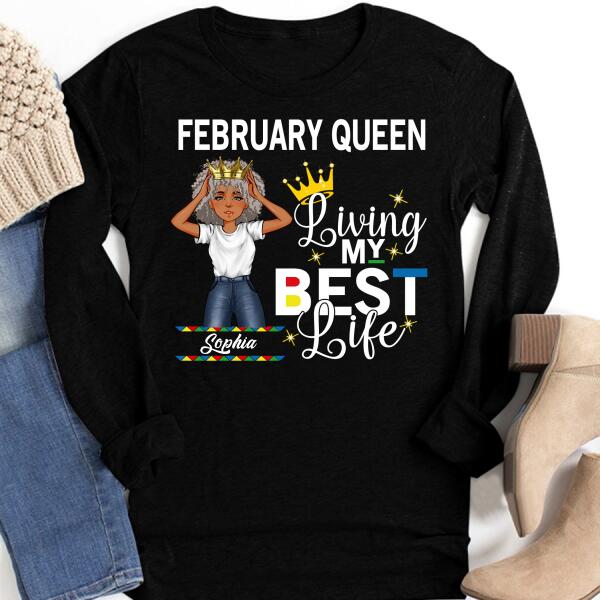 February Birthday Shirt, Custom Birthday Shirt, Queens Born In February, February Birthday Gifts, February shirts for Woman