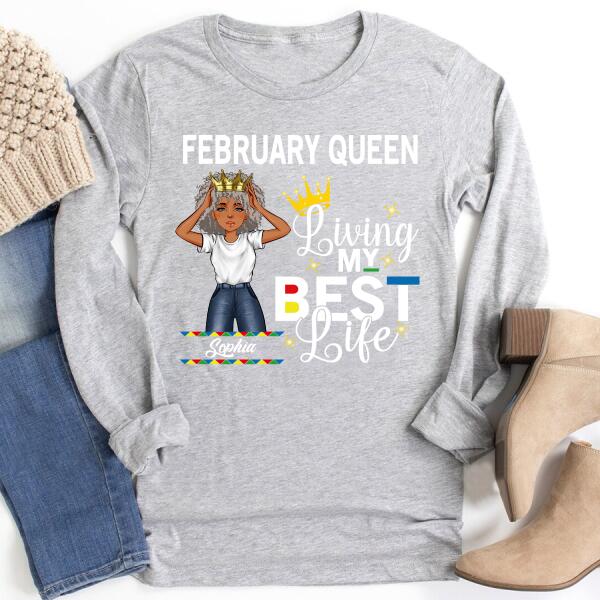 February Birthday Shirt, Custom Birthday Shirt, Queens Born In February, February Birthday Gifts, February shirts for Woman