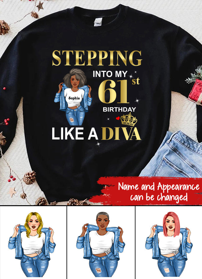 61th Birthday Shirts, Custom Birthday Shirts, Turning 61 Shirt For Women, Turning 61 And Fabulous Shirt, 1961 Shirt, Best Gifts For Women Turning 61-HCT