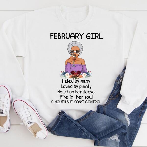 February Birthday Shirt, Custom Birthday Shirt, Queens Born In February, February Birthday Gifts, February shirts for Woman