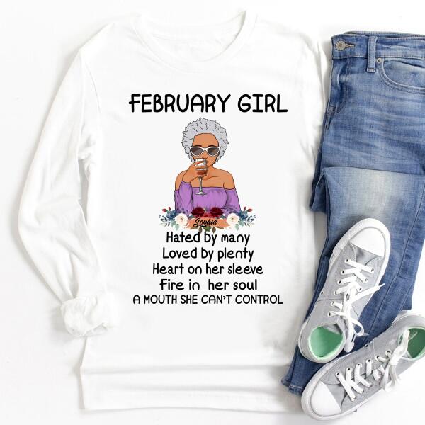 February Birthday Shirt, Custom Birthday Shirt, Queens Born In February, February Birthday Gifts, February shirts for Woman