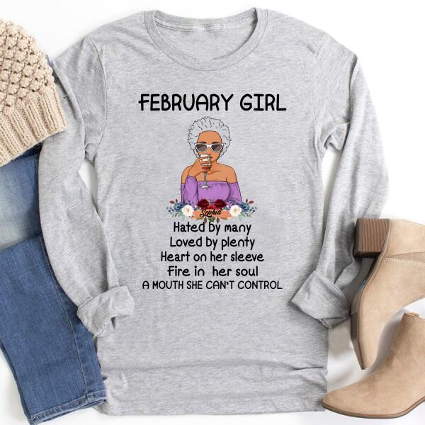 February Birthday Shirt, Custom Birthday Shirt, Queens Born In February, February Birthday Gifts, February shirts for Woman