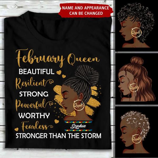 February Birthday Shirt, Custom Birthday Shirt, Queens Born In February, February Birthday Gifts, February shirts for Woman