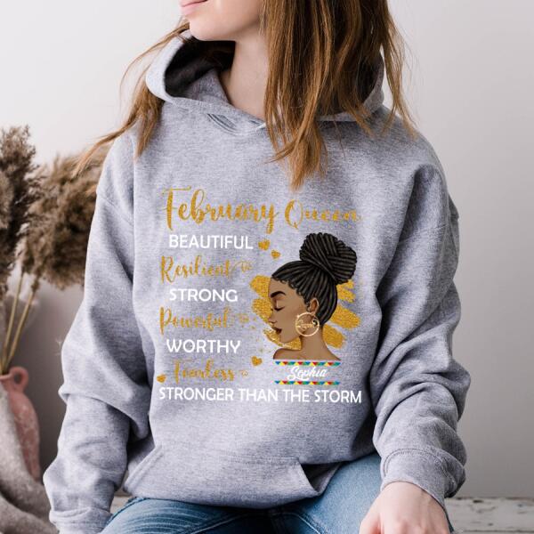 February Birthday Shirt, Custom Birthday Shirt, Queens Born In February, February Birthday Gifts, February shirts for Woman