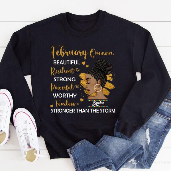 February Birthday Shirt, Custom Birthday Shirt, Queens Born In February, February Birthday Gifts, February shirts for Woman