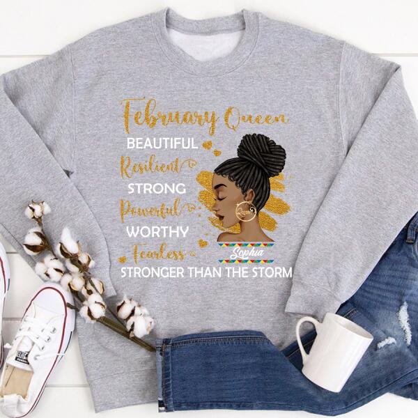 February Birthday Shirt, Custom Birthday Shirt, Queens Born In February, February Birthday Gifts, February shirts for Woman