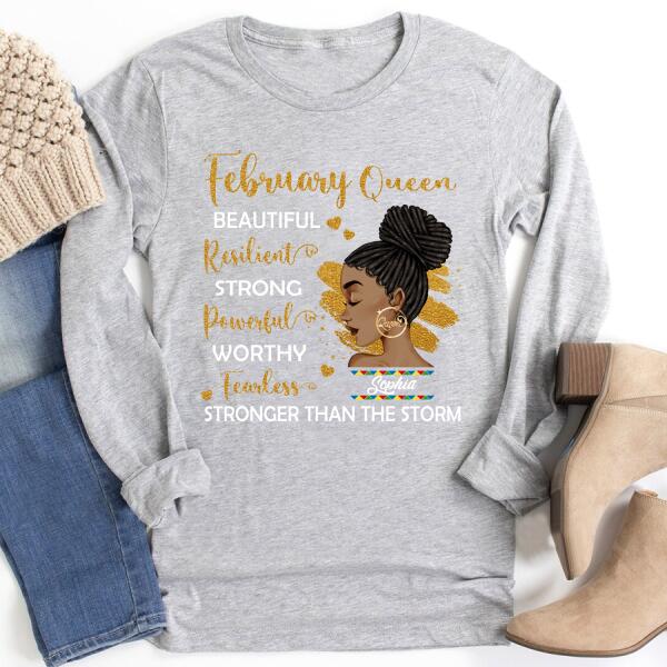 February Birthday Shirt, Custom Birthday Shirt, Queens Born In February, February Birthday Gifts, February shirts for Woman