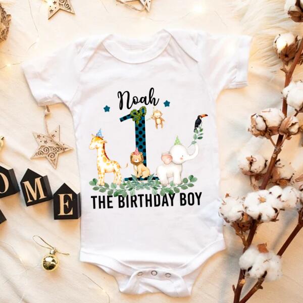 First Birthday Shirt, Custom Newborn Onesie, Infant Bodysuit, Newborn Onesie, White Newborn Onesies, Zoo Shirt, Baby Shirt