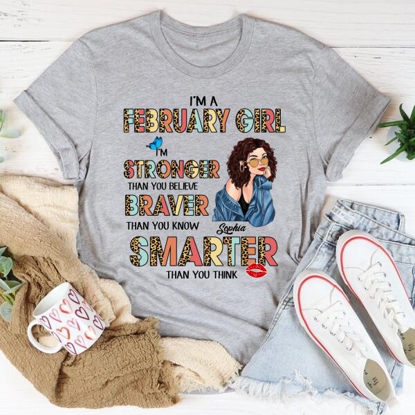 Custom February Birthday Shirt For Woman, Queens Are Born In February Gifts, Melanin Afro Woman Shirt, Black Girl Tee, Afro Queen Gift