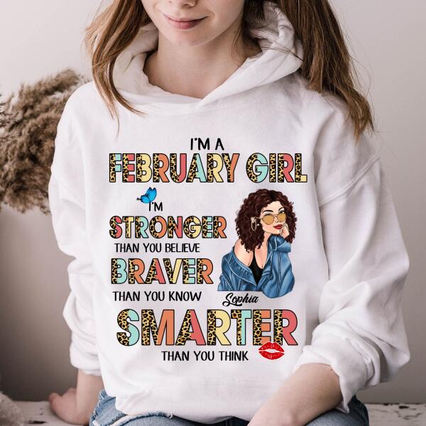 Custom February Birthday Shirt For Woman, Queens Are Born In February Gifts, Melanin Afro Woman Shirt, Black Girl Tee, Afro Queen Gift