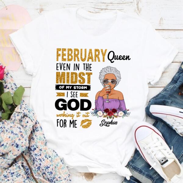 February Birthday Shirt, Custom Birthday Shirt, Queens Born In February, February Birthday Gifts, February shirts for Woman